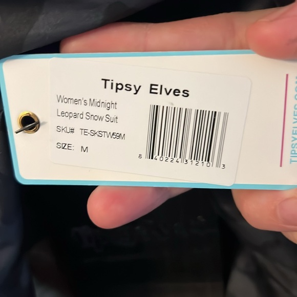 TIPSY ELVES WOMEN'S MIDNIGHT LEOPARD SNOW SUIT - M - Picture 12 of 12